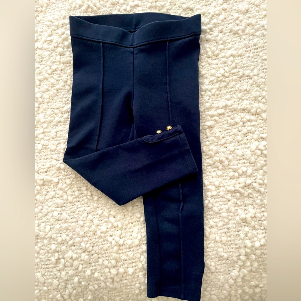 Janie and Jack Navy pants with gold balls